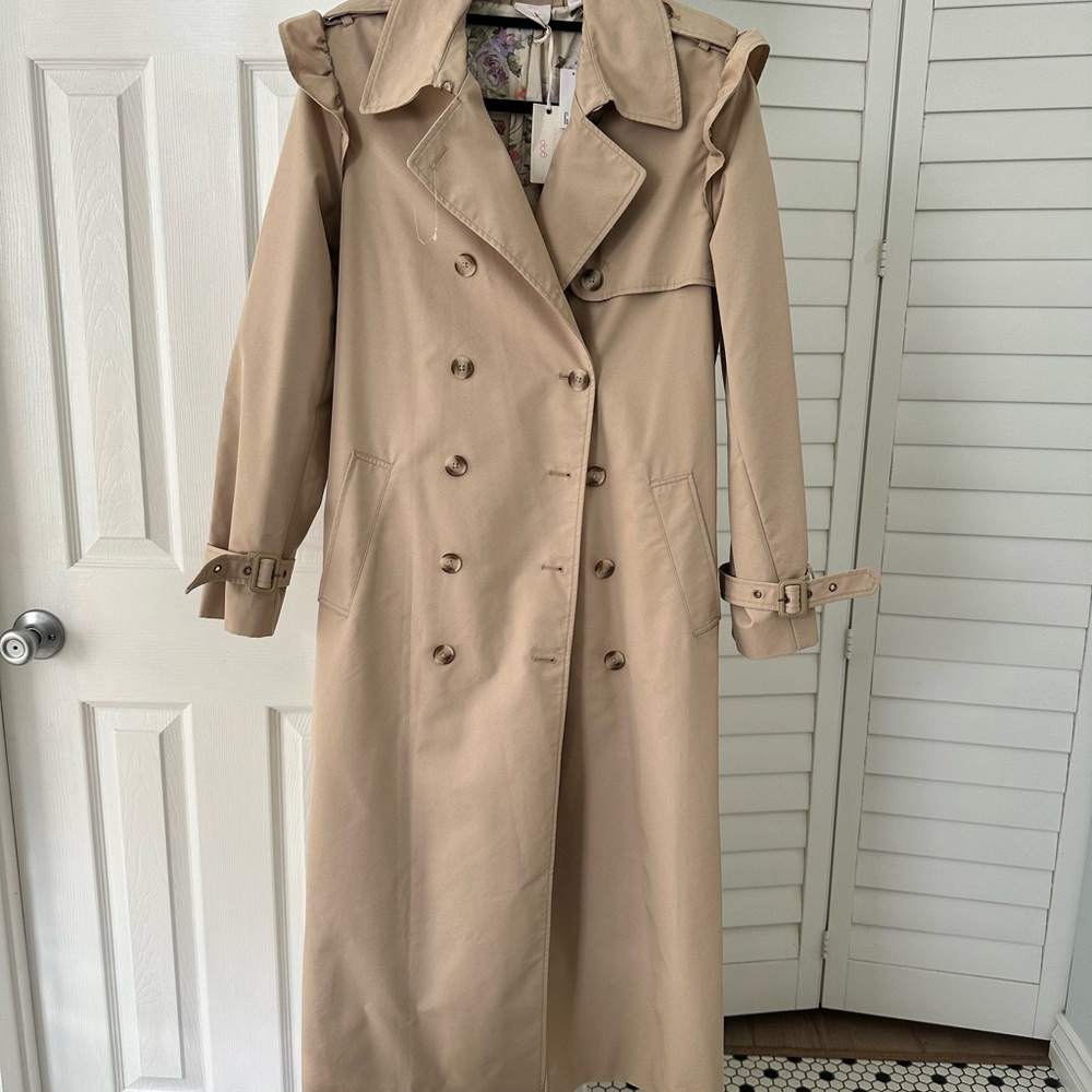 GAP x LoveShackFancy Beige Trench Coat NWT